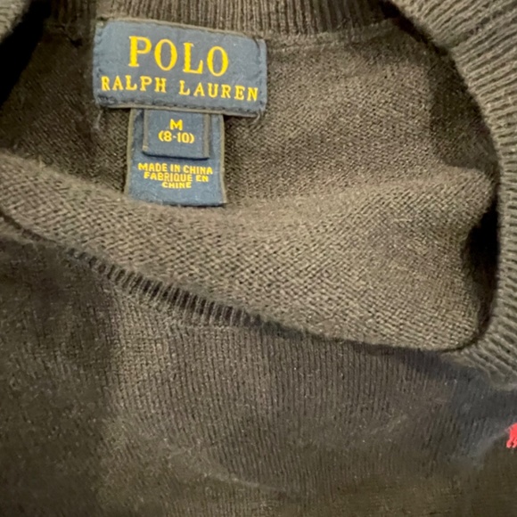 Ralph Lauren Blue label Navy blue crew neck sweater M slim fit - Picture 2 of 4